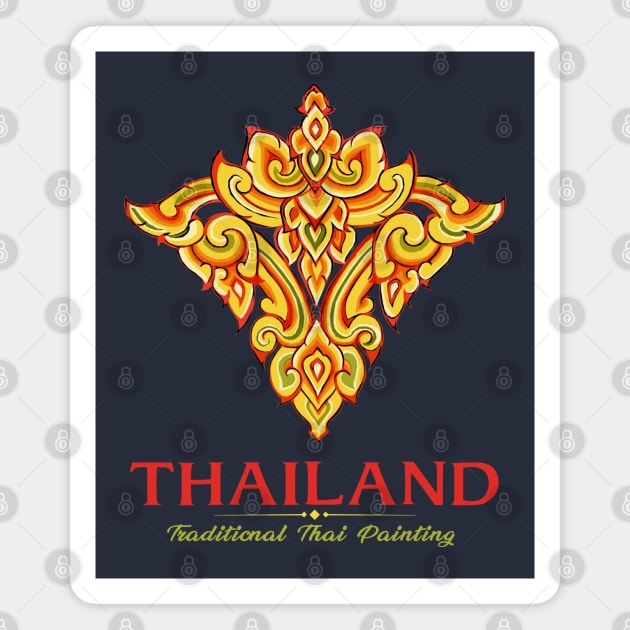 Traditional Thai Painting Magnet by KewaleeTee